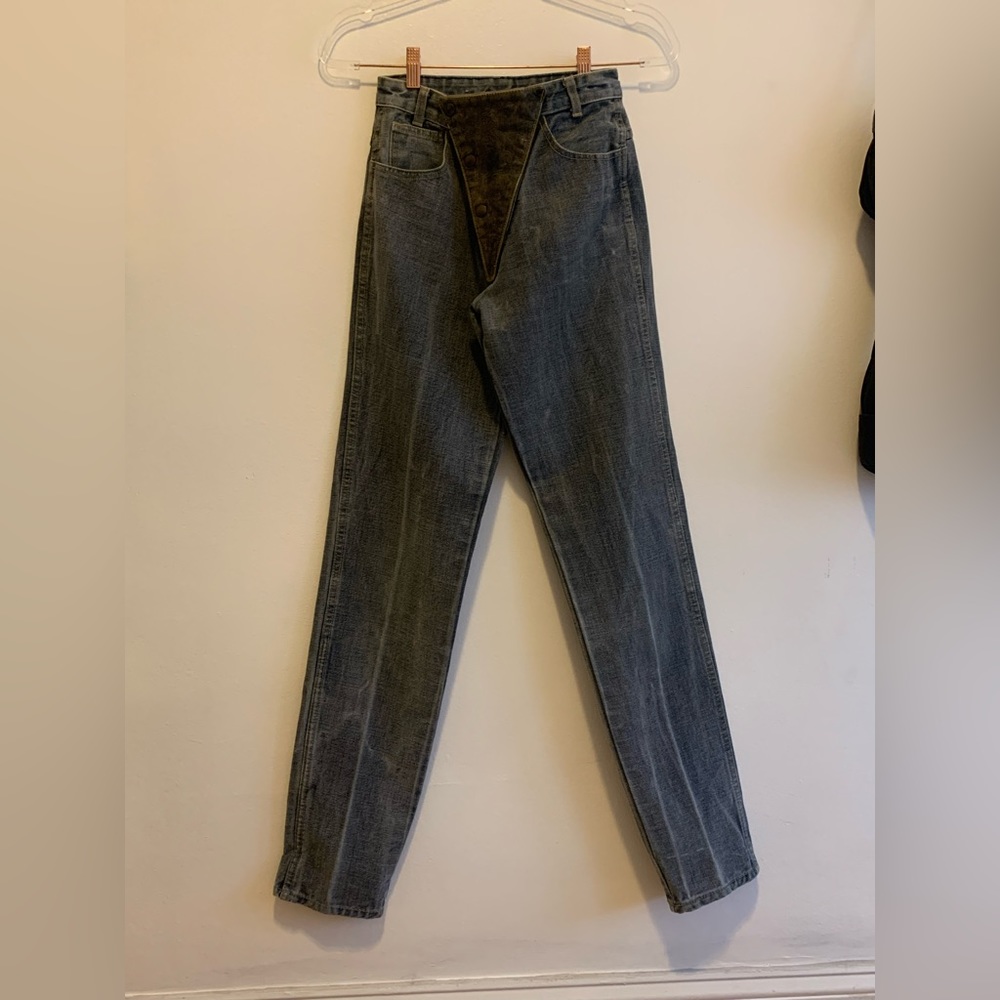 Vintage Guess Jeans with Leather Fastener Buckle Detail
